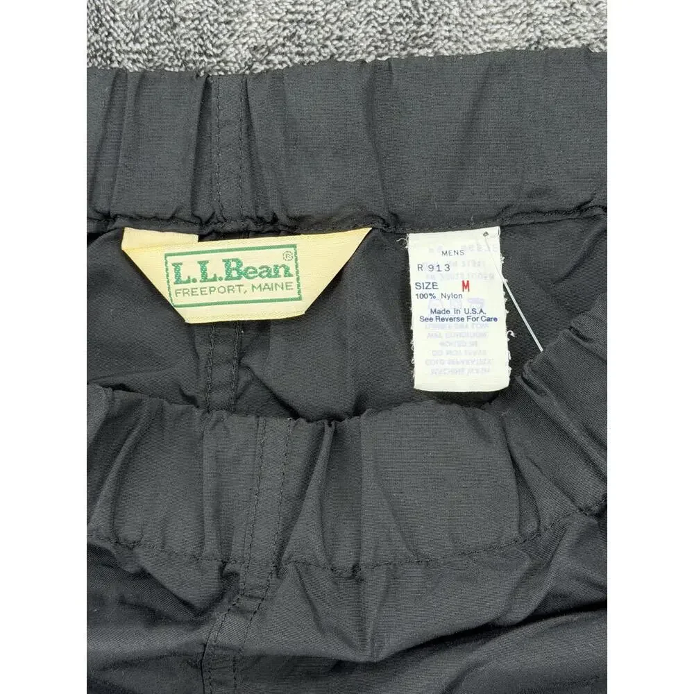 I’m?erfect L.L.Bean Men's‎ Black Nylon Outdoor Pants Medium Elastic Waist
